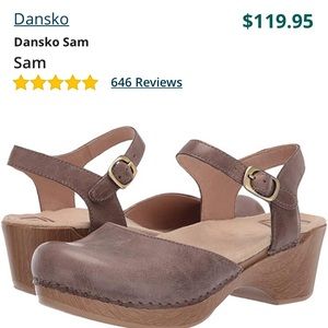 Dansko Sam brown leather Mary Janes wooden 39 8.5
